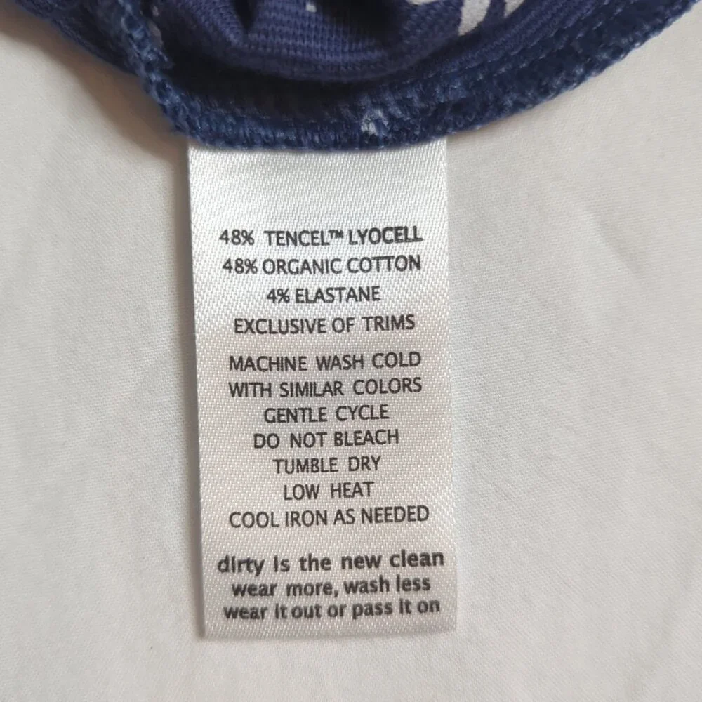 Toad&Co Women's Size Small Chaka Skirt, Navy Blue Print - Picture 6 of 8